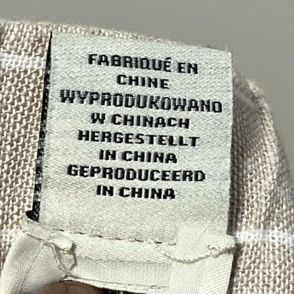 Joie Wide-Leg Linen Blend Pants - Beige Stripe (US L) - Picture 5 of 13